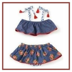 Matilda Jane Navy Floral Little Guppy Ruffled Bikini